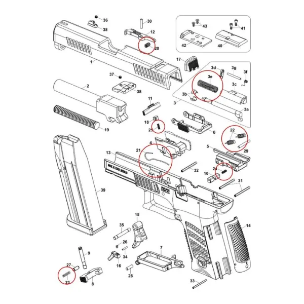 Eemann Tech Springs Set for CZ P-10