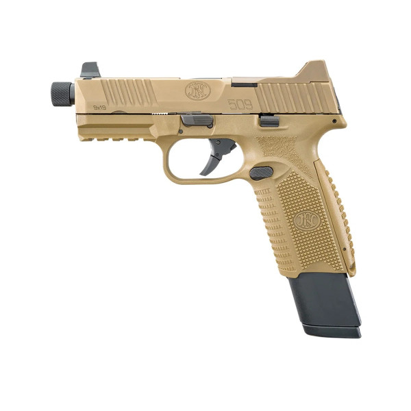 Pistolet FN HERSTAL 509 TACTICAL 9X19MM FDE  Chez DEVILLE ARMORY. Votre armurerie en ligne.