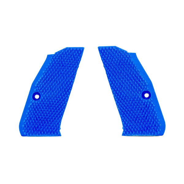 Eemann Tech 3D Serrated Plastic Grips for CZ Shadow 2 Compact, Color: Blue  Chez DEVILLE ARMORY. Votre armurerie en ligne.