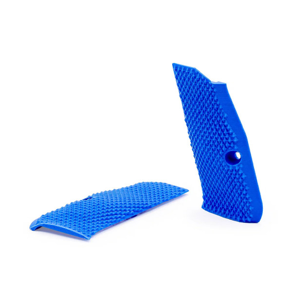 Eemann Tech 3D Serrated Plastic Grips for CZ Shadow 2 Compact, Color: Blue  Chez DEVILLE ARMORY. Votre armurerie en ligne.