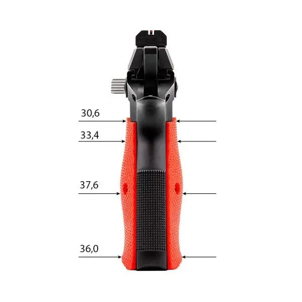 Eemann Tech 3D Serrated Plastic Grips for CZ Shadow 1/2, Color: Red  Chez DEVILLE ARMORY. Votre armurerie en ligne.