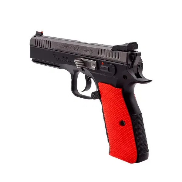 Eemann Tech 3D Serrated Plastic Grips for CZ Shadow 1/2, Color: Red  Chez DEVILLE ARMORY. Votre armurerie en ligne.