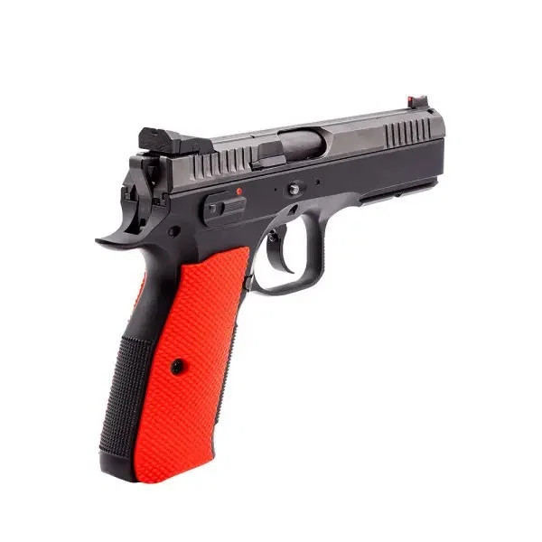 Eemann Tech 3D Serrated Plastic Grips for CZ Shadow 1/2, Color: Red  Chez DEVILLE ARMORY. Votre armurerie en ligne.