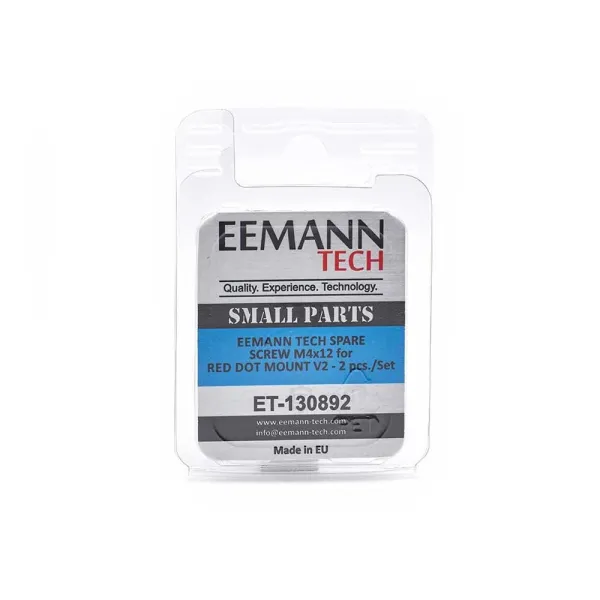 Eemann Tech Spare Screw M4x12-FLAT for Red Dot Mount V2- 2 pcs./Set