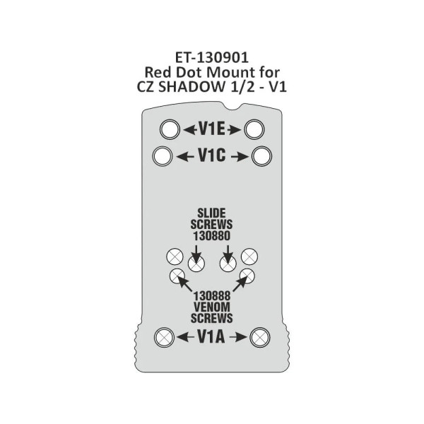 montage point rouge pour CZ Shadow / Shadow 2, Type: V1  Chez DEVILLE ARMORY. Votre armurerie en ligne.