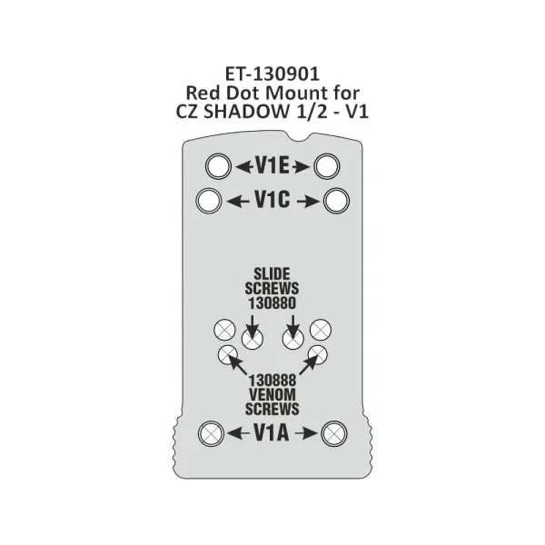 Eeman Tech montage point rouge pour CZ Shadow / Shadow 2, Type: V1