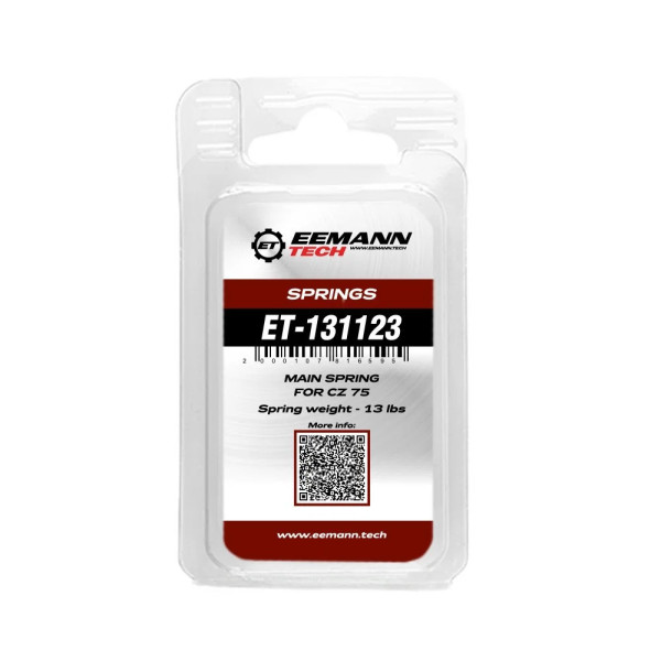 Eemann Tech Main Spring for CZ 75, Spring weight: 18 lbs  Chez DEVILLE ARMORY. Votre armurerie en ligne.