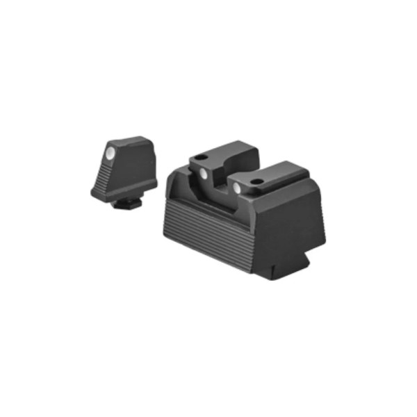 LPA RDS01GL30 Sight Set for Glock with White Dots  Chez DEVILLE ARMORY. Votre armurerie en ligne.