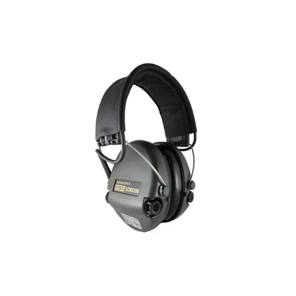 Sordin Supreme Pro-X Casque Anti-Bruit Actif Arceau Cuir Noir