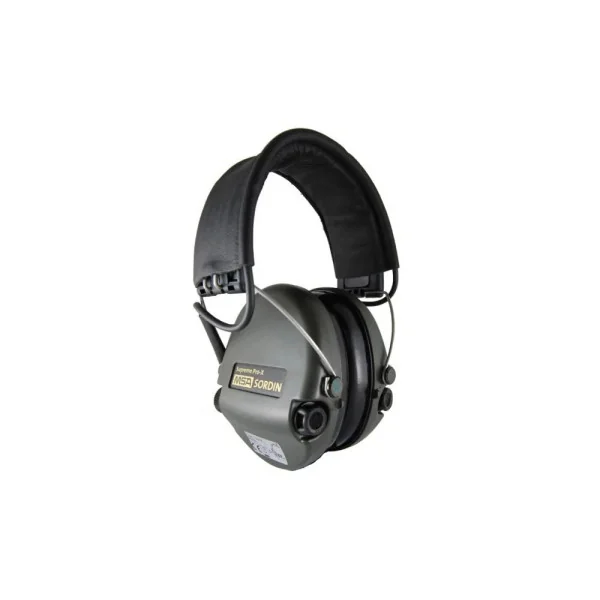 Sordin Supreme Pro-X Casque Anti-Bruit Actif Arceau Cuir Noir