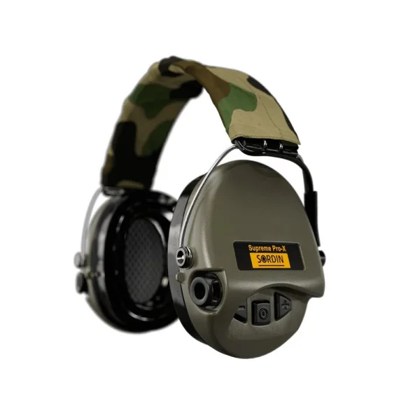 Sordin Supreme Pro-X LED Headband GEL - Green/Camo