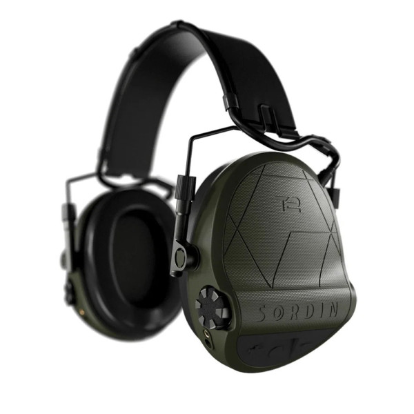 Sordin Supreme T2 Headband Leather Memory Foam, Color: Green  Chez DEVILLE ARMORY. Votre armurerie en ligne.