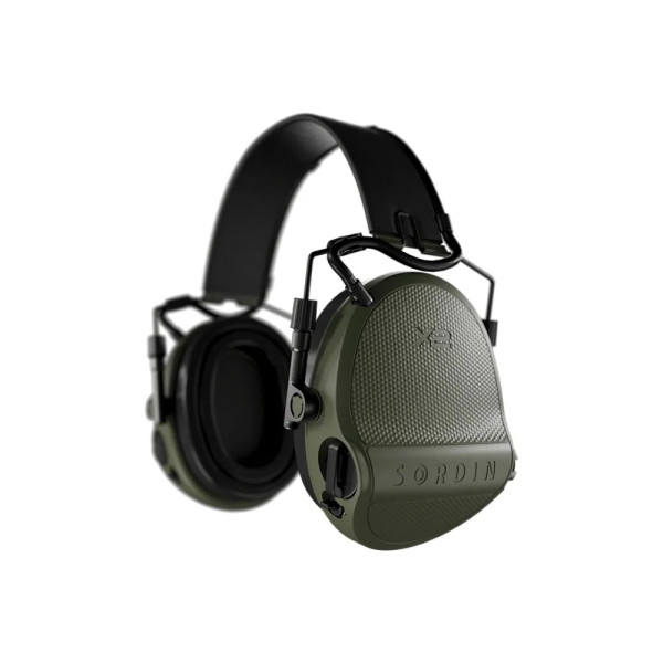 Sordin Supreme X2 BT Headband Leather Memory Foam, Color: Green  Chez DEVILLE ARMORY. Votre armurerie en ligne.