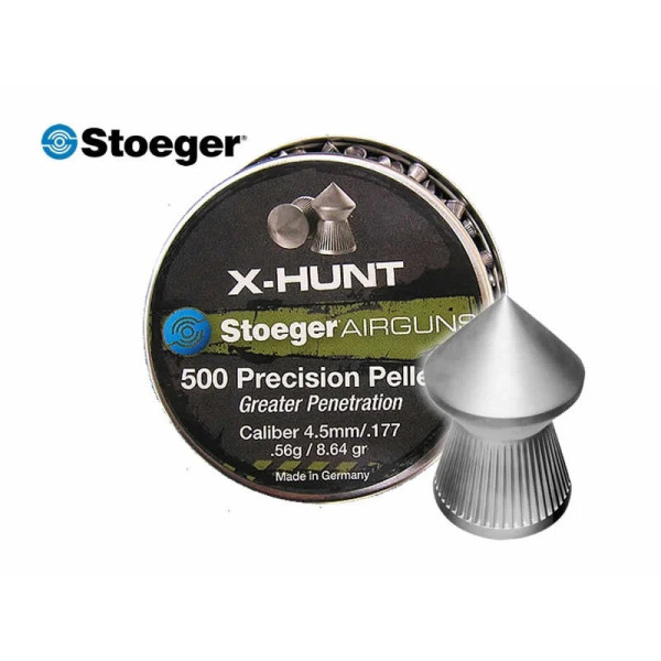 500 PLOMBS 4,5 STOEGER X-HUNT 56g/8,64gr  Chez DEVILLE ARMORY. Votre armurerie en ligne.