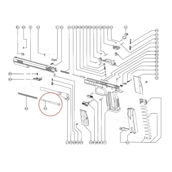 Tanfoglio Tige Guide Long 10.77cm - 45-011082