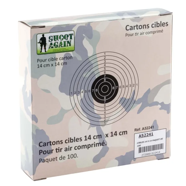 Bo Manufacture 100 cibles cartons 14 x 14 cm