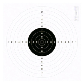 100 cartons-cibles 53 x 53 cm C50 blancs  Chez DEVILLE ARMORY. Votre armurerie en ligne.