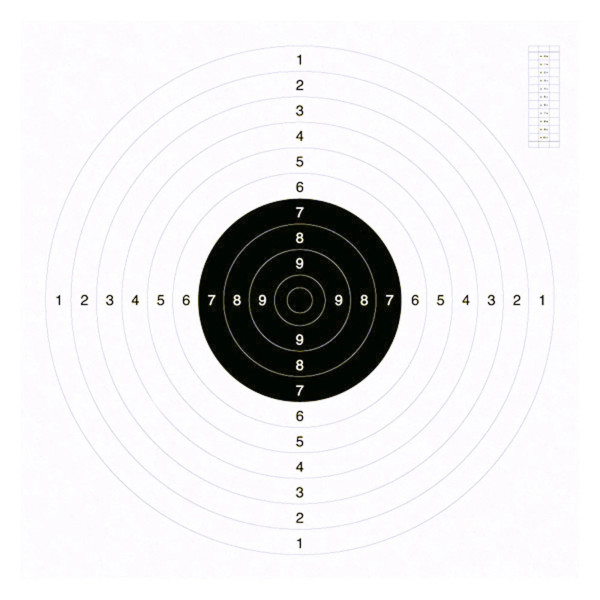 100 cartons-cibles 53 x 53 cm C50 blancs  Chez DEVILLE ARMORY. Votre armurerie en ligne.