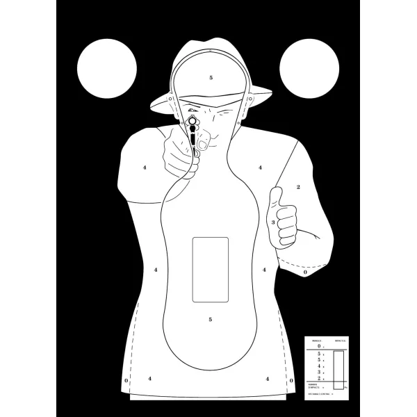 100 cibles silhouette Police 51 x 71 cm