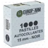 Pastilles noires diam. 15 mm