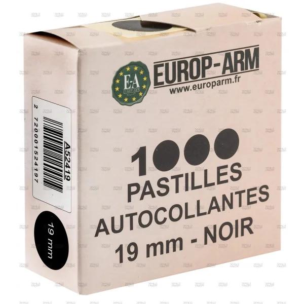 Pastilles noires diam. 19 mm