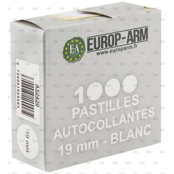 Pastilles blanches diam. 19 mm