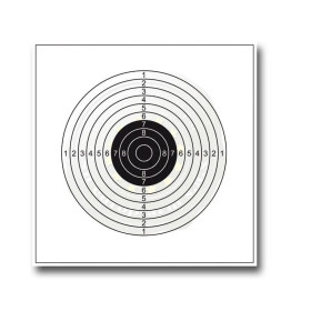 Cibles cartonnées 14 x 14 cm  Chez DEVILLE ARMORY. Votre armurerie en ligne.