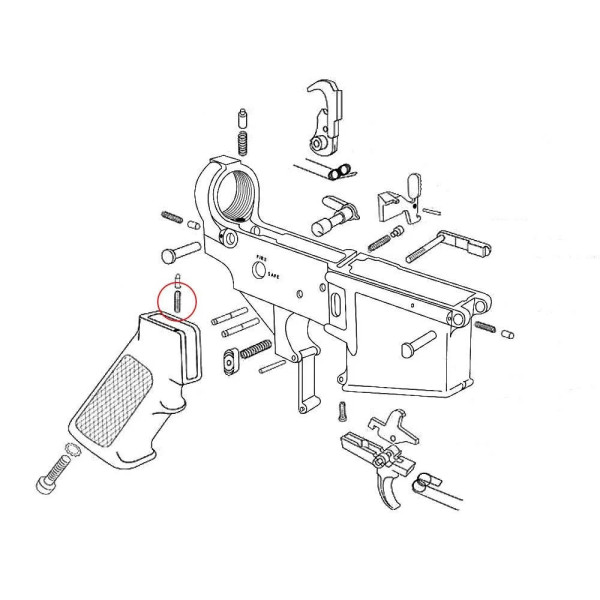 Ressort de détente du sélecteur AR-15  Chez DEVILLE ARMORY. Votre armurerie en ligne.