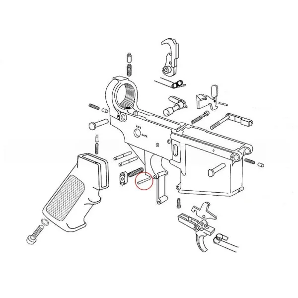 Eemann Tech Détente Guard Roll Pin pour AR-15