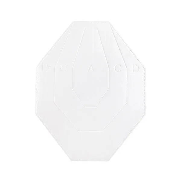 Eeman Tech Cardboard IPSC Target Blanc/RED - 100 pcs./Pack