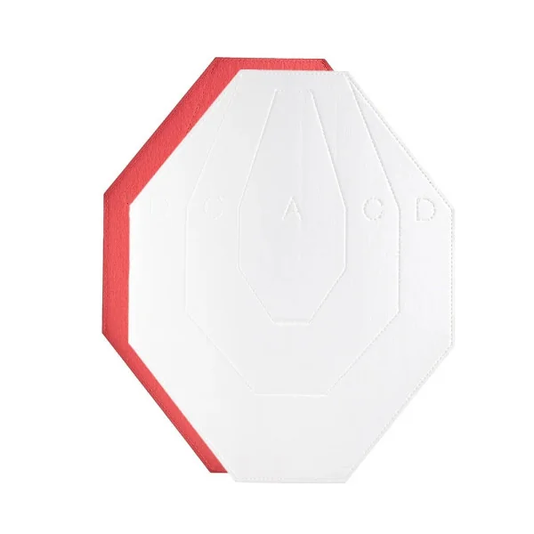 Eeman Tech Cardboard IPSC Target Blanc/RED - 100 pcs./Pack