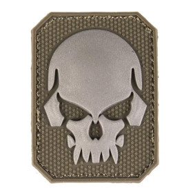 Patch PVC Tête de mort OD Green 6 x 4.5cm  Chez DEVILLE ARMORY. Votre armurerie en ligne.