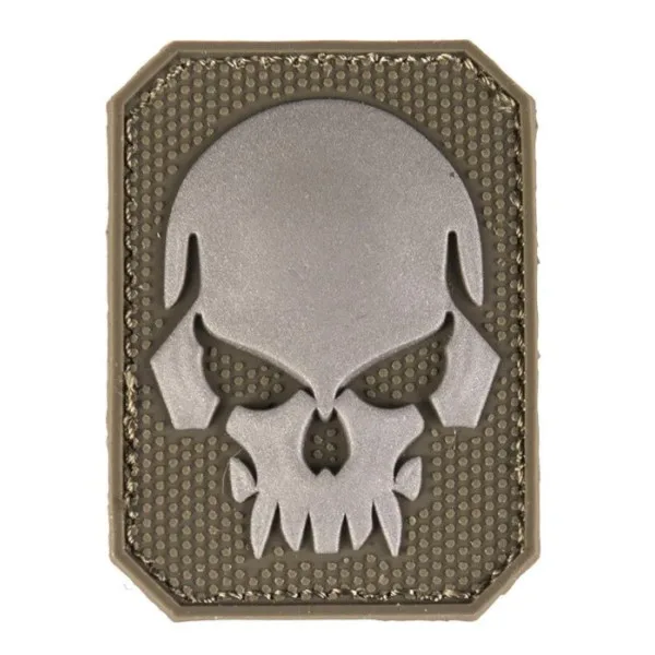 Patch PVC Tête de mort OD Green 6 x 4.5cm
