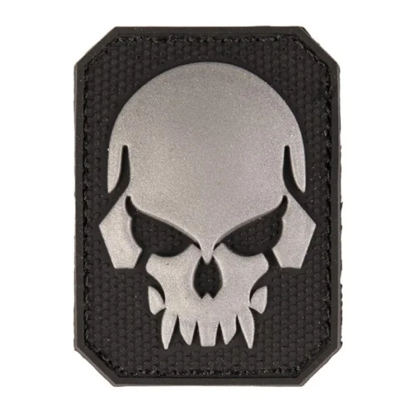 Sport Attitude Patch PVC Tête de mort Noir 6 x 4.5cm
