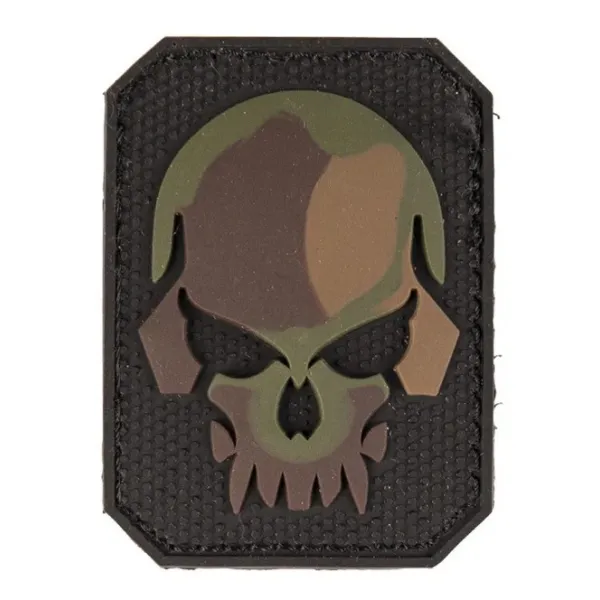 Sport Attitude Patch PVC Tête de mort Camo 6 x 4.5cm