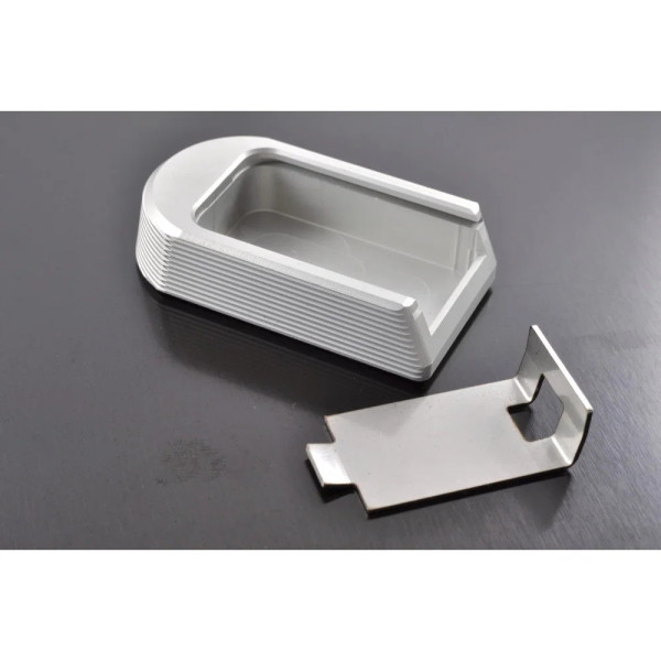 Armanov MPSSF Talon de chargeur +2 rnd MaXXXgrip pour Tanfoglio Stock II, III, NOIR, taille : Small Frame  Chez DEVILLE ARMORY. 