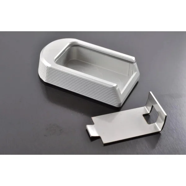 Armanov MPSSF Talon de chargeur +2 rnd MaXXXgrip pour Tanfoglio Stock II, III, ARGENT, taille : Small Frame