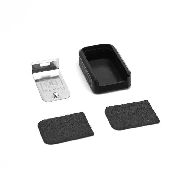 Armanov MPTGLFRACE/MPTGSFRACE Talon de chargeur Race pour Tanfoglio Stock II, III, NOIR, taille : Small Frame  Chez DEVILLE ARMO