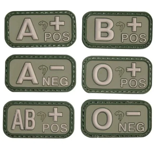 Patch PVC Groupe sanguin AB+ Vert Viper