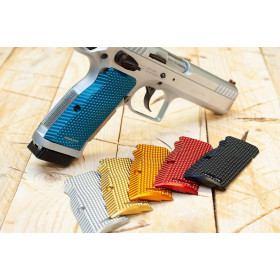 Poignées pistolet Armanov PGTGLF3D/PGTGSF3D SpidErgo pour Tanfoglio, ARGENT, taille : grand cadre  Chez DEVILLE ARMORY. Votre ar