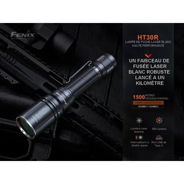 FENIX - HT30R - Lampe de poche laser blanc - 500 LUMENS