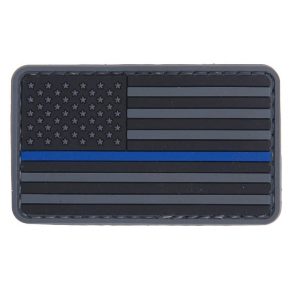 Patch PVC Drapeau USA Bleu line  Chez DEVILLE ARMORY. Votre armurerie en ligne.