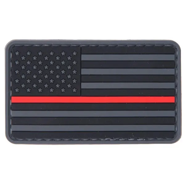 Patch PVC Drapeau USA Red line