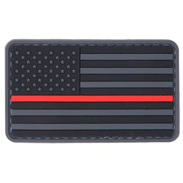 Patch PVC Drapeau USA Red line  Chez DEVILLE ARMORY. Votre armurerie en ligne.