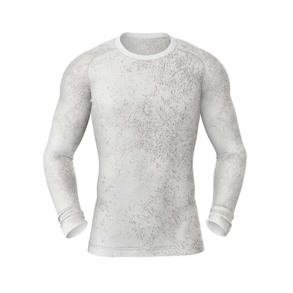 T-shirt de compression à manches longues DED Competition - Blanc, taille : M, Type de vêtements : Regular (Hommes)  Chez DEVILLE