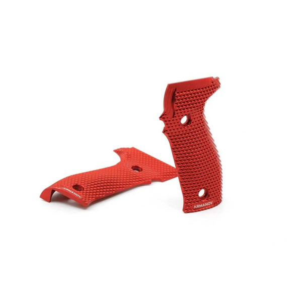 Poignées pistolet Armanov SpidErgo II pour Sig Sauer P226 DA, ROUGE  Chez DEVILLE ARMORY. Votre armurerie en ligne.