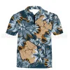 T-shirt DED Motif Floral Balles IPSC Cible Bleu - taille 3XL