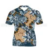 T-shirt DED Motif Floral Balles IPSC Cible Bleu - taille 3XL