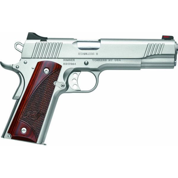 Pistolet Kimber 1911 .45ACP Stainless 2  Chez DEVILLE ARMORY. Votre armurerie en ligne.