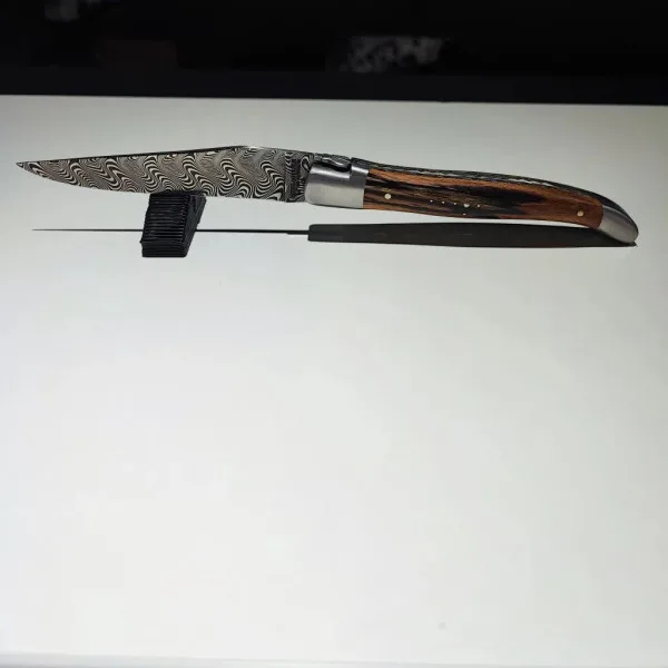 Couteau Laguiole Aubrac 12cm Damas Bois Aubrac